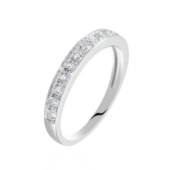 Histoire d'Or Alliance Valentine Or Blanc Diamant Synthetique Outlet