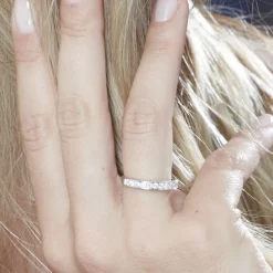 Histoire d'Or Alliance Valentine Or Blanc Diamant Synthetique Outlet