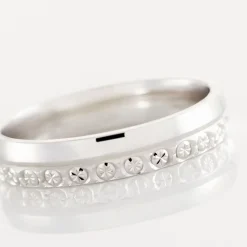 Histoire d'Or Alliance Veira Ruban Bombé or blanc Best