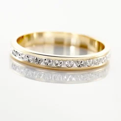 Histoire d'Or Alliance Venus Ruban Plat Or Bicolore Hot