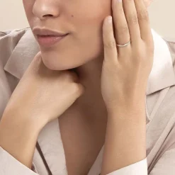 Histoire d'Or Alliance Venus Ruban Plat Or Bicolore Hot