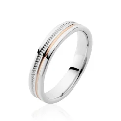 Histoire d'Or Alliance Viktorina Ruban Plat Or Bicolore