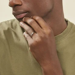 Histoire d'Or Aphroditia Demi Jonc Bombe Trouwring Wit Platina platine blanc Discount