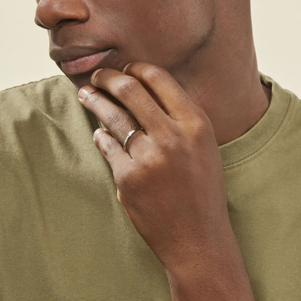 Histoire d'Or Aphroditia Demi Jonc Bombe Trouwring Wit Platina platine blanc Discount