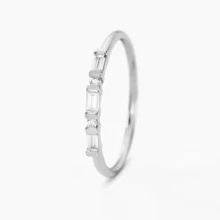 Histoire d'Or Bague 1986 Or Blanc Diamant Outlet