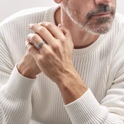 Histoire d'Or Bague Acier Blanc Gordon New