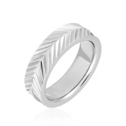 Histoire d'Or Bague Acier Blanc Jancis