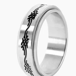 Histoire d'Or Bague Acier Blanc Lucas New