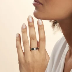 Histoire d'Or Bague Acier Blanc Lucas New