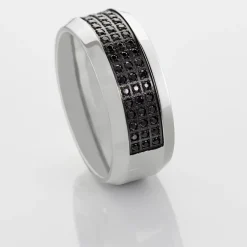 Histoire d'Or Bague Acier Blanc Tdeg Oxydes De Zirconium Discount