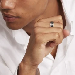 Histoire d'Or Bague Acier Blanc Ugo Sale