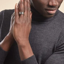 Histoire d'Or Bague Acier Blanc Walder Sale