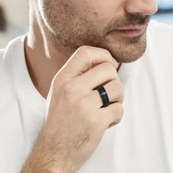 JOURDAN Bague Acier Bleu Clearance