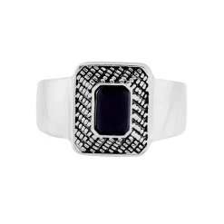 Histoire d'Or Bague Acier Vieillie Antonny Agate Sale