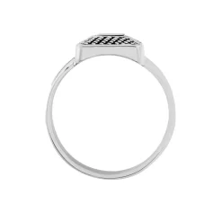 Histoire d'Or Bague Acier Vieillie Antonny Agate Sale