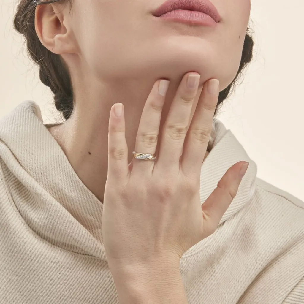 Histoire d'Or Bague Admète Or Jaune Diamant Best