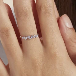 Histoire d'Or Bague Adonia argent blanc oxyde de zirconium bleu Clearance