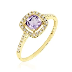 Histoire d'Or Bague Adrienna Or Jaune Améthyste Oxyde De Zirconium or jaune améthyste rose Clearance