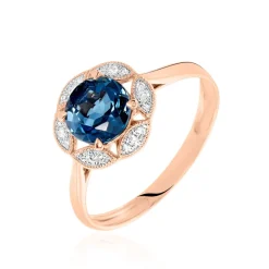 Histoire d'Or Bague Adryene Or Rose Topaze Et Oxyde De Zirconium Outlet