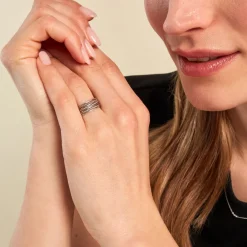 Histoire d'Or Bague Afiwa Argent Blanc Sale