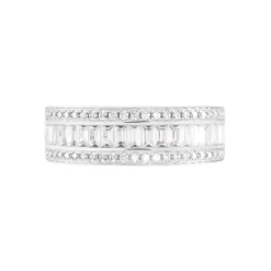Histoire d'Or Bague Agathon Or Blanc Oxyde De Zirconium