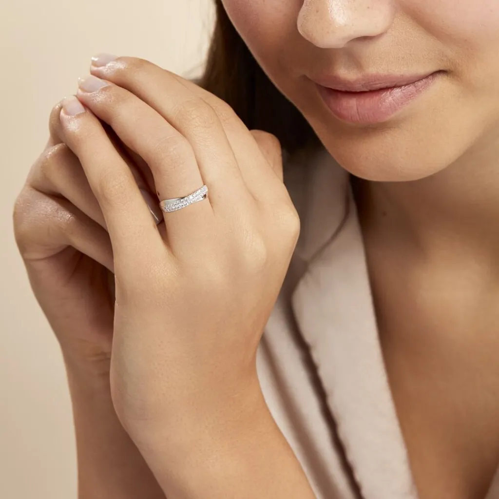 Histoire d'Or Bague Aglae De Zirconium or blanc oxyde Online