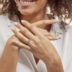 Histoire d'Or Bague Agnes or blanc diamant