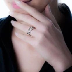 Histoire d'Or Bague Agnes Or Rose Diamant