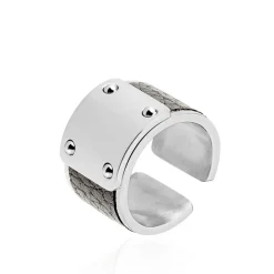 Histoire d'Or Bague Ahamd Acier Blanc Discount