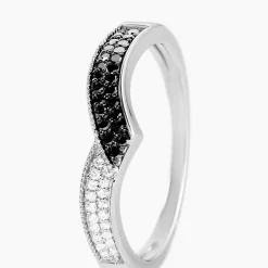 Histoire d'Or Bague Aile De Mouette Or Blanc Diamant New