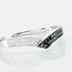 Histoire d'Or Bague Aile De Mouette Or Blanc Diamant New