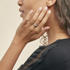 Histoire d'Or Bague Aile De Mouette Or Blanc Diamant New