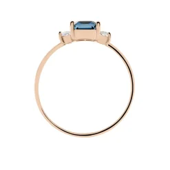 Histoire d'Or Bague Aimie Or Rose Topaze Et Oxyde De Zirconium Sale