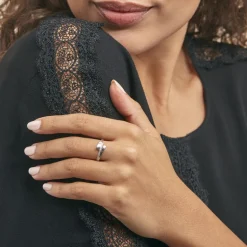 Histoire d'Or Bague Ainhoa Or Blanc Diamant New