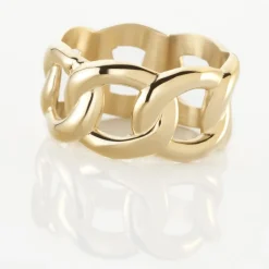 Histoire d'Or Bague Aissata Acier Dore acier doré New