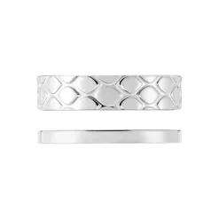 Histoire d'Or Bague Ajustable Abram acier blanc Discount
