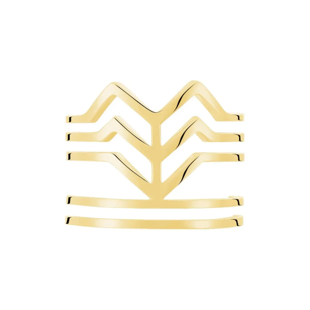 Histoire d'Or Bague Ajustable Adel Acier Doré Sale