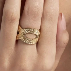 Histoire d'Or Bague Ajustable Agostino Acier Doré Sale