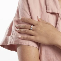 Histoire d'Or Bague Ajustable Sarette Argent Blanc Oxyde De Zirconium Clearance