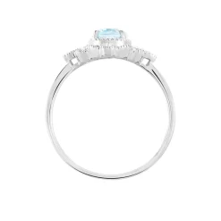 Histoire d'Or Bague Amance Or Blanc Topaze Et Oxyde De Zirconium Hot