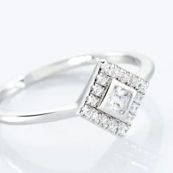 Histoire d'Or Bague Amane Argent Blanc Oxyde De Zirconium Sale