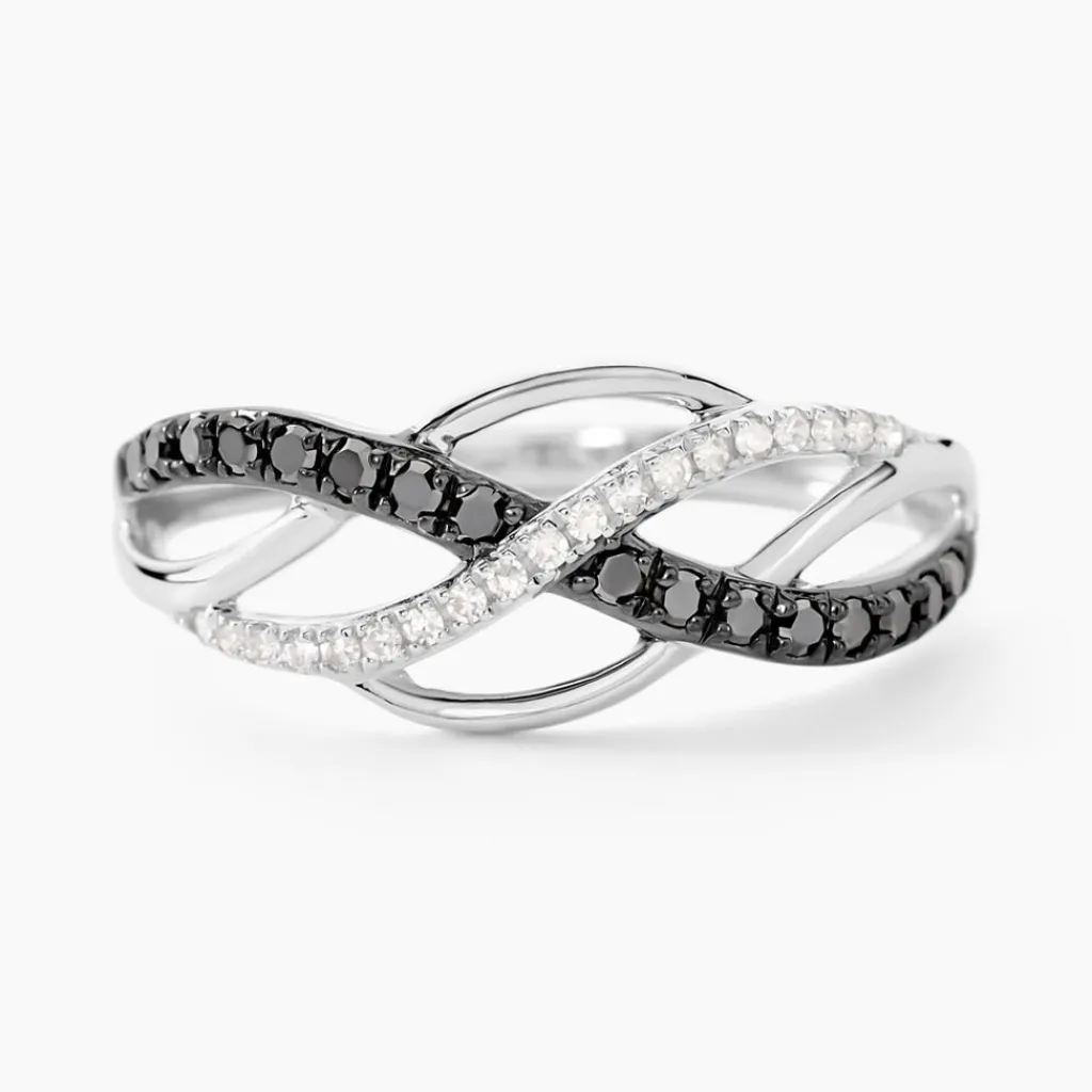 Histoire d'Or Bague Amara Or Blanc Diamant New