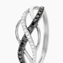 Histoire d'Or Bague Amara Or Blanc Diamant New
