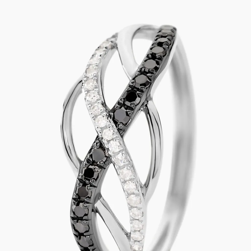 Histoire d'Or Bague Amara Or Blanc Diamant New