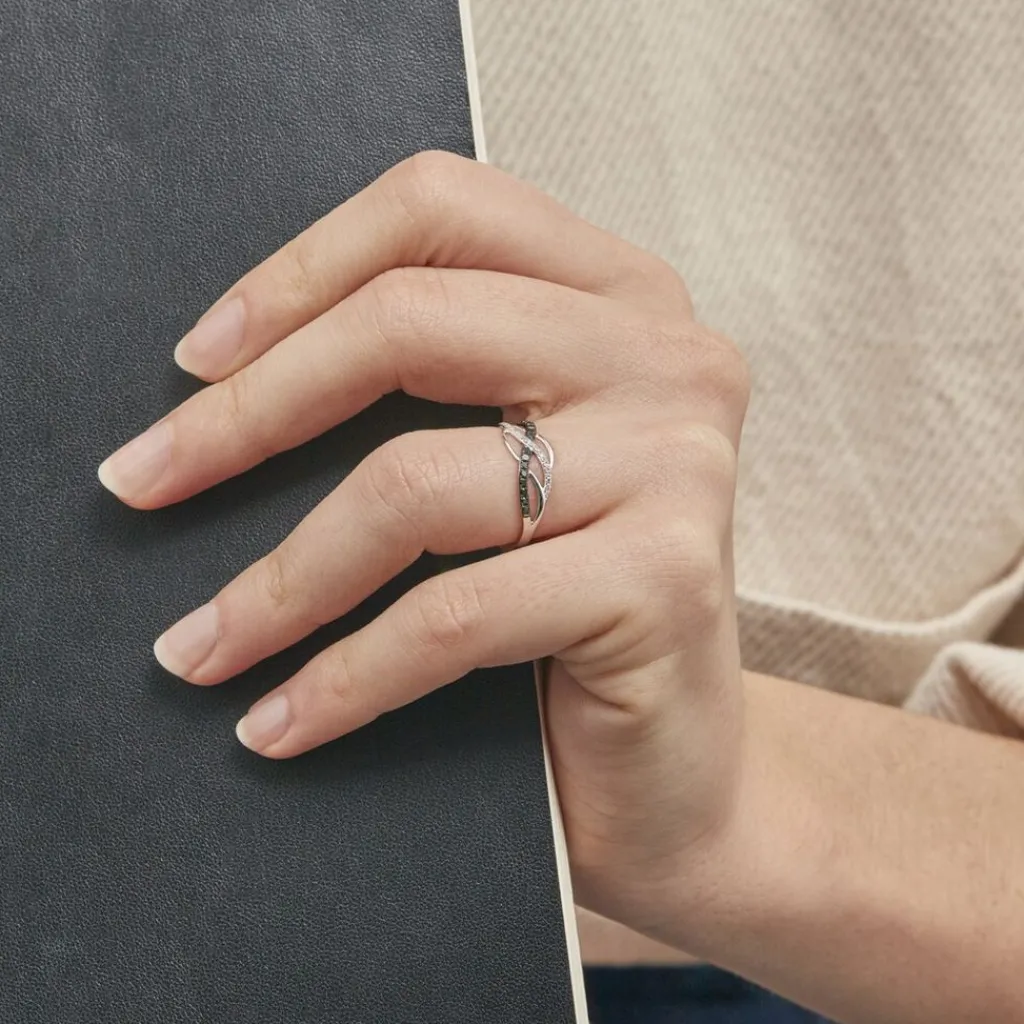 Histoire d'Or Bague Amara Or Blanc Diamant New