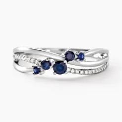 Histoire d'Or Bague Amarylis Diamant or blanc saphir Online