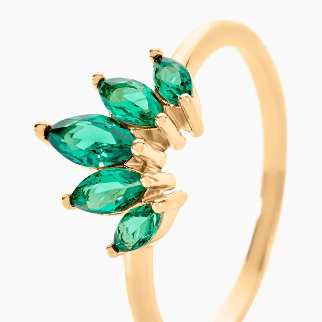 Histoire d'Or Bague Amazonia Plaqué Or Jaune Oxyde De Zirconium Clearance