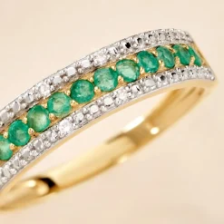 Histoire d'Or Bague Amias Or Jaune Emeraude Diamant or jaune émeraude Discount