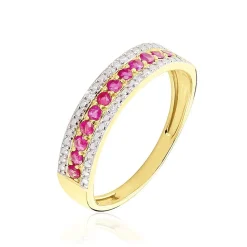 Histoire d'Or Bague Amias Diamant or jaune rubis