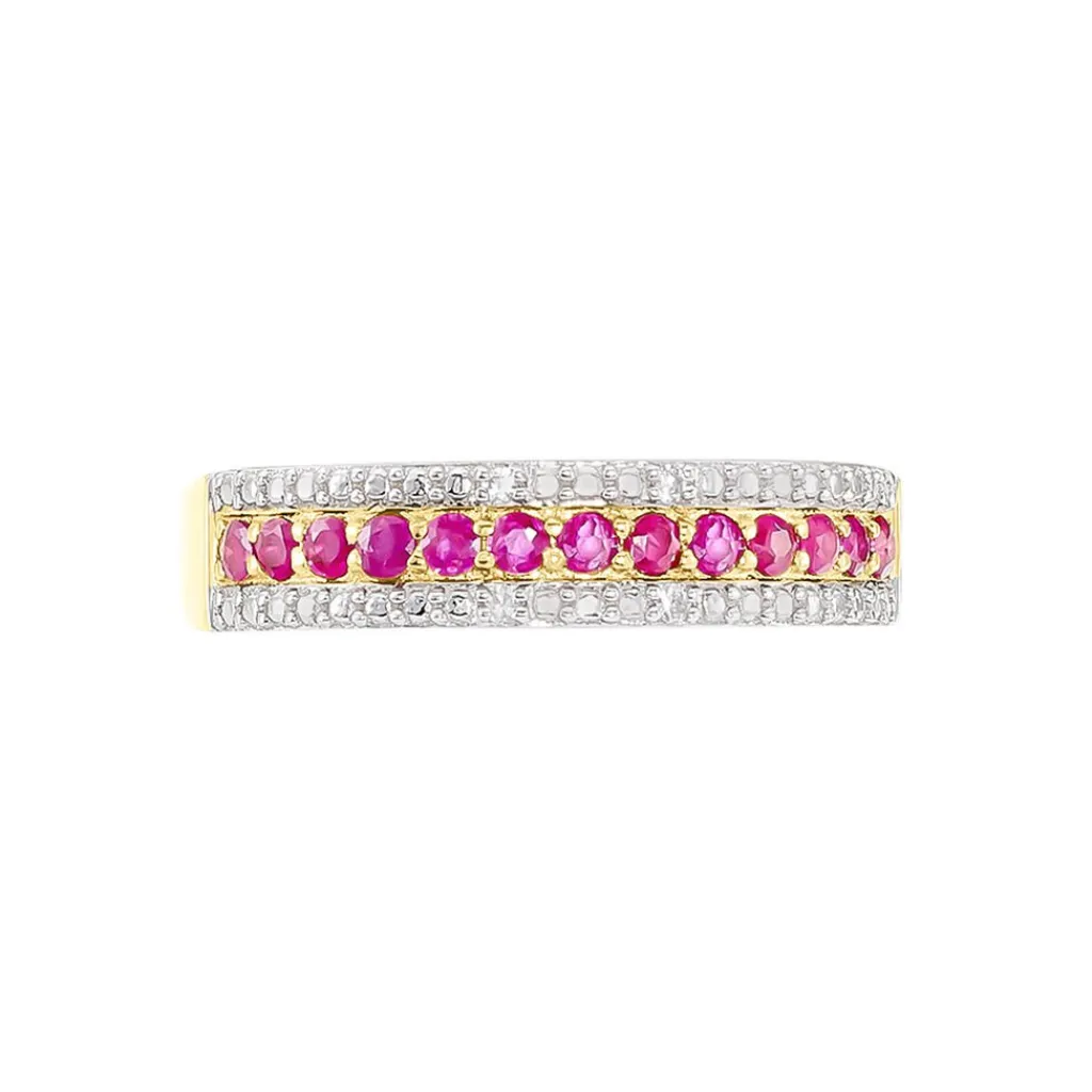 Histoire d'Or Bague Amias Diamant or jaune rubis